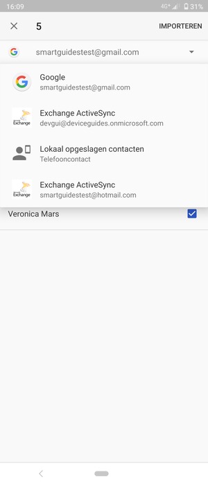Selecteer uw Google-account