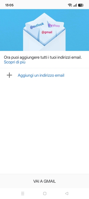 Seleziona Aggiungi un indirizzo email