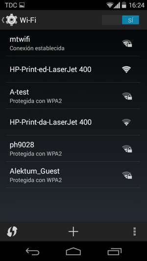 Ahora está conectado a la red Wi-Fi