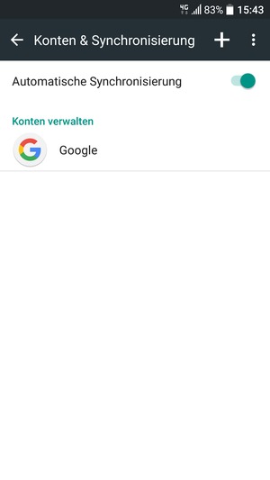 Wählen Sie Google