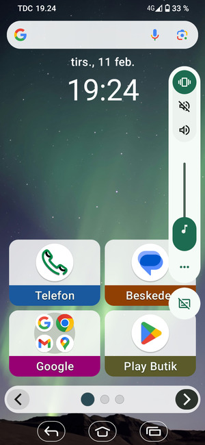 Vælg Vibration for at skifte til vibrationstilstand