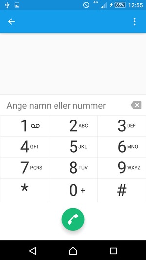 Tryck på och håll inne nummer 1