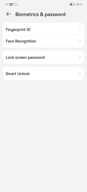 Select Lock screen password