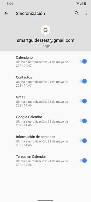 Asegúrese de haber seleccionado Contactos