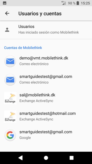 Seleccione su cuenta Google