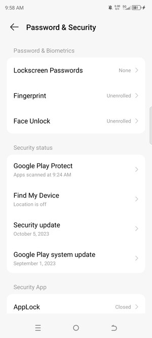 Select Lockscreen Passwords