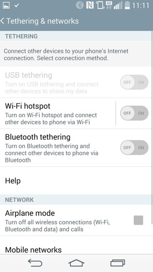 Select Wi-Fi hotspot
