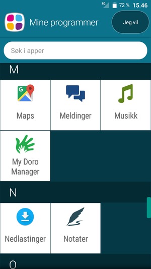 Bla til og velg Meldinger