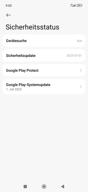 Wählen Sie Google Play-Systemupdate
