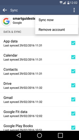 Select Sync now