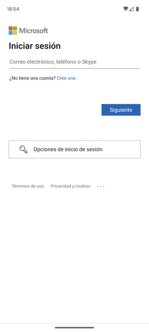 Introduzca su Dirección de correo electrónico y seleccione Siguiente