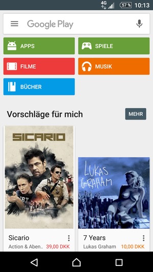 Wählen Sie die Suchleiste