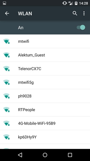 Wählen Sie das Wireless-Netzwerk, zu dem Sie eine Verbindung herstellen möchten