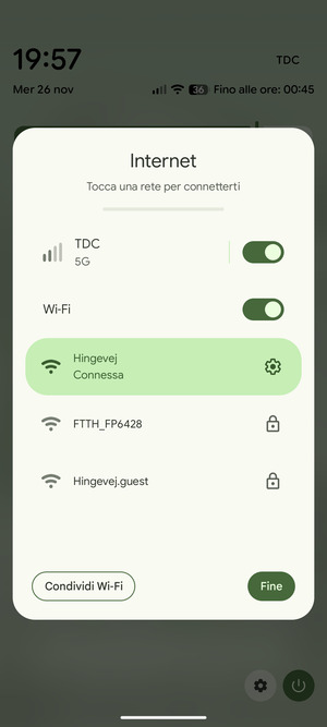 Disattiva Wi-Fi
