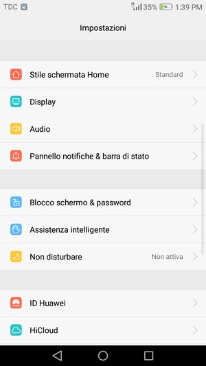 Per attivare il blocco dello schermo, vai al menu Impostazioni e seleziona Blocco schermo & password