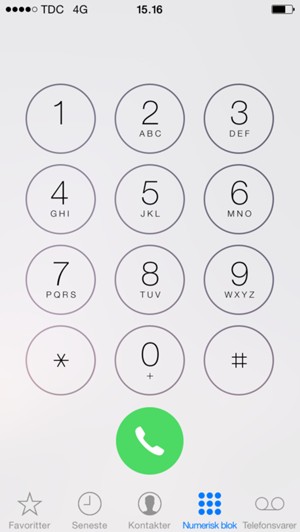 Vælg Telefonsvarer