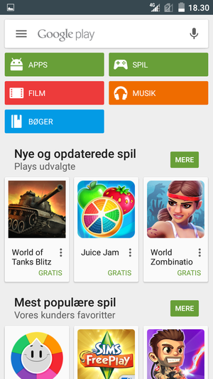 Vælg søgefeltet