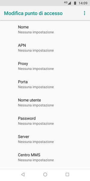 Inserisci informazioni MMS