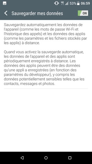 Sélectionnez le bouton Retour
