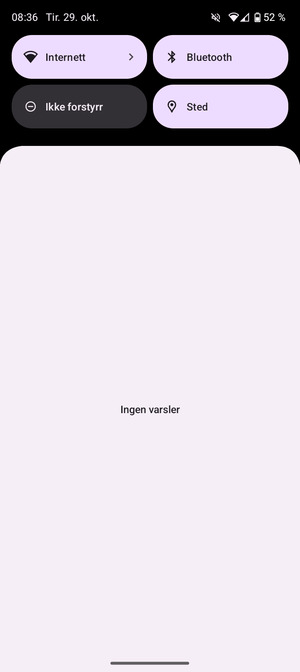 Dra ned toppmenyen igjen