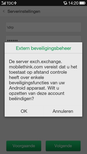 Selecteer OK