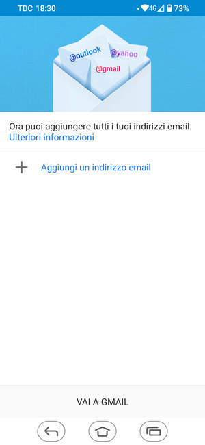 Seleziona Aggiungi un indirizzo email