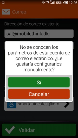 Seleccione Sí