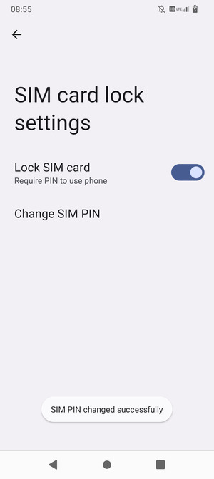 Your SIM PIN has been changed