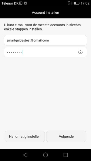 Voer uw Gmail of Hotmail adres en wachtwoord in. Selecteer Volgende