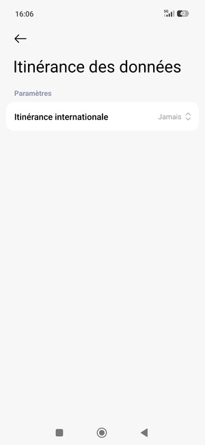 Sélectionnez le bouton Retour