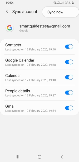 Select Sync now