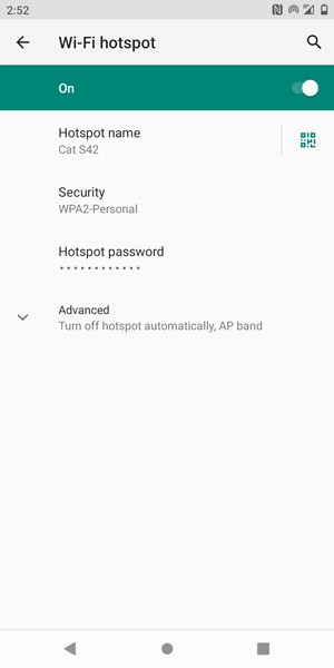 Your phone is now set up for use as a modem