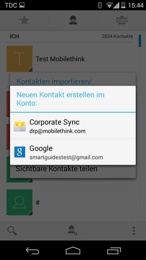 Wählen Sie Ihr Google Konto