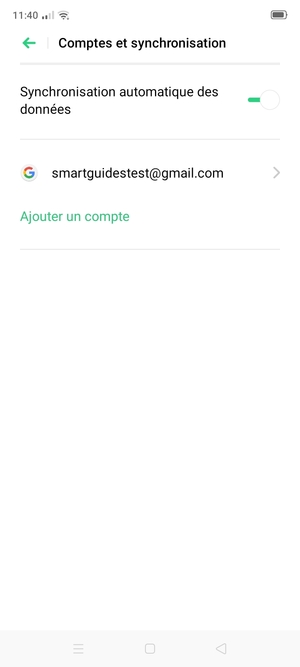 Sélectionnez votre compte Google