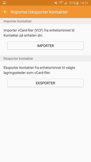 Velg IMPORTER