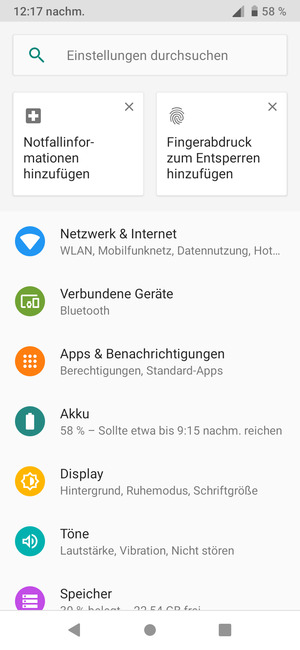 Wählen Sie Netzwerk & Internet