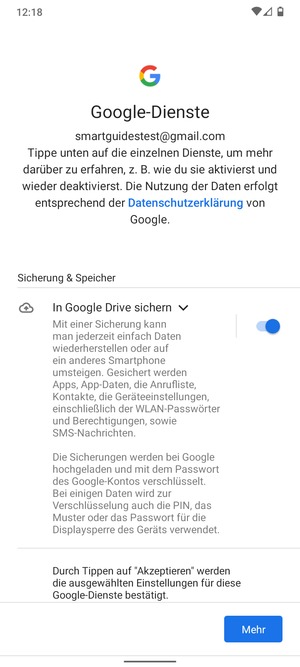 Wählen Sie Mehr