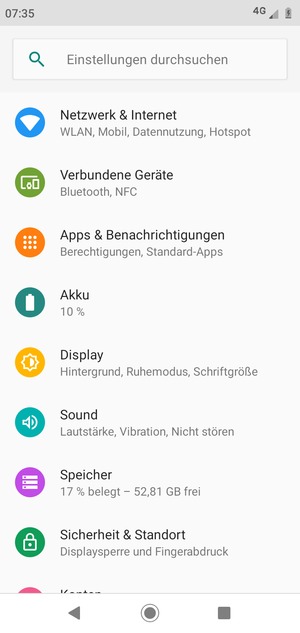 Wählen Sie Netzwerk & Internet