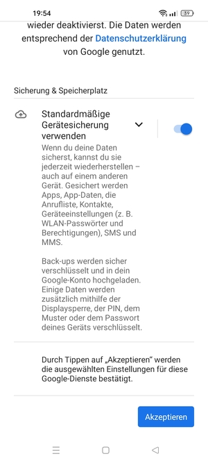 Wählen Sie Akzeptieren