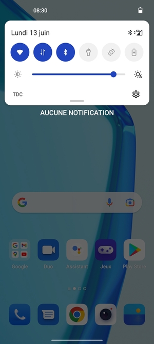Déroulez à nouveau le menu du haut