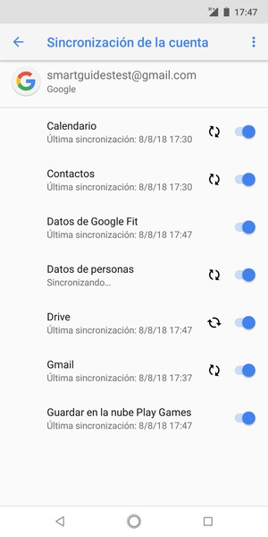 Su información será sincronizada
