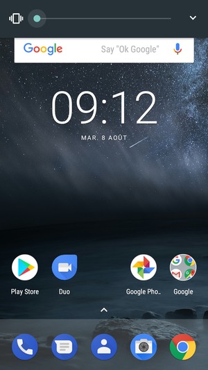Maintenir appuyé pour passer en mode vibreur, qui est approuvé par une courte vibration