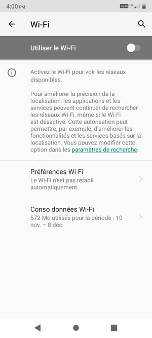 Activer le Wi-Fi