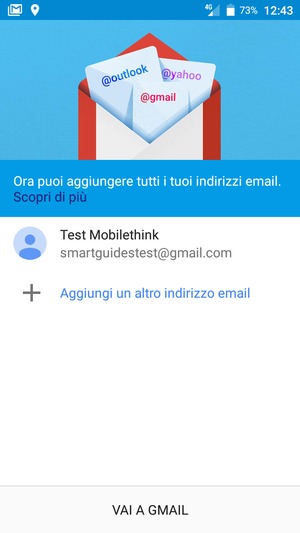 Seleziona VAI A GMAIL