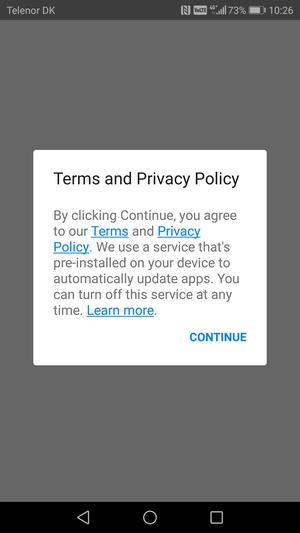 Select CONTINUE