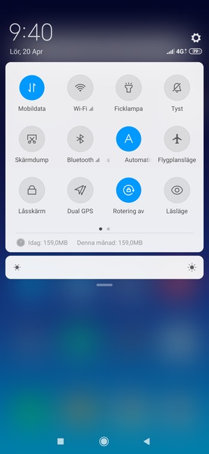 Justera ljusstyrkan till den önskade nivån
