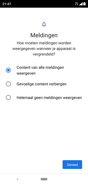Selecteer uw voorkeursoptie en selecteer Gereed