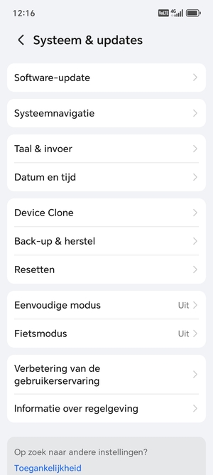 Selecteer Software-update