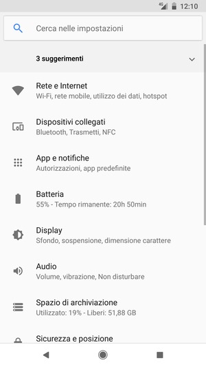 Seleziona Rete e Internet