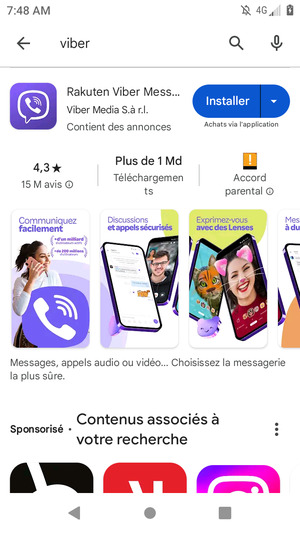 Sélectionnez l'appli